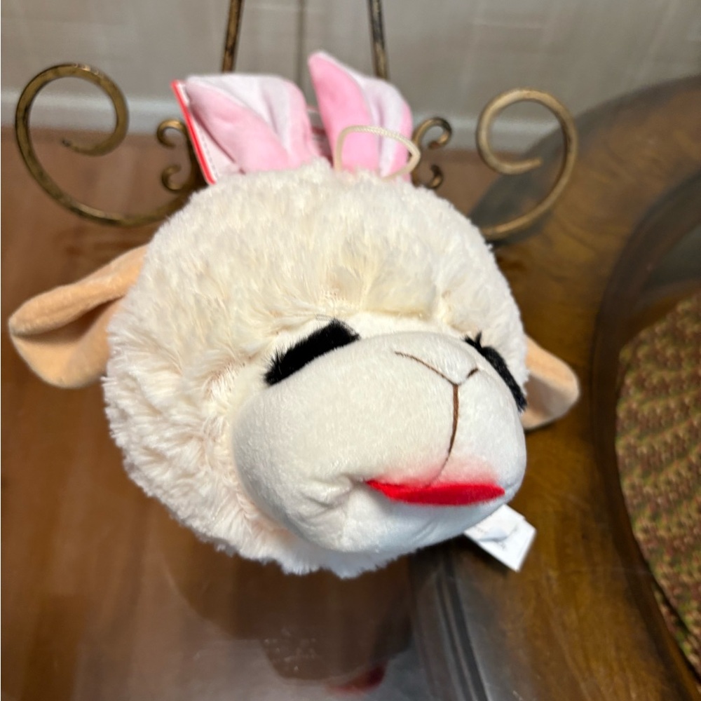 COPY - - LambChop Plush Dog Toy, Lambchop, 5” With Squeaker. Ball Head.